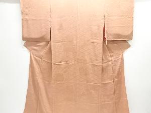 アンティーク　紋錦紗松扇模様織出し着物